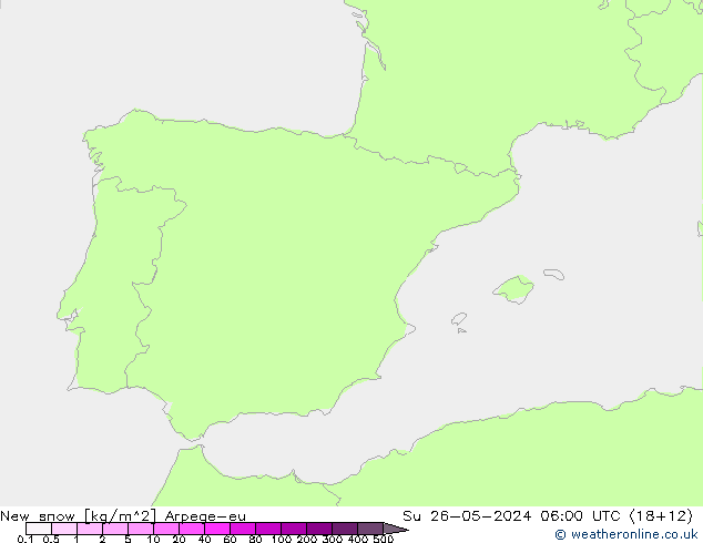 New snow Arpege-eu Su 26.05.2024 06 UTC