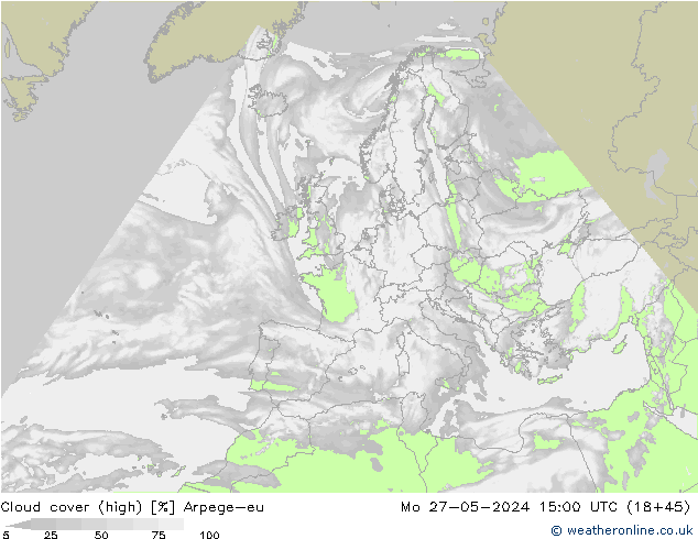Wolken (hohe) Arpege-eu Mo 27.05.2024 15 UTC