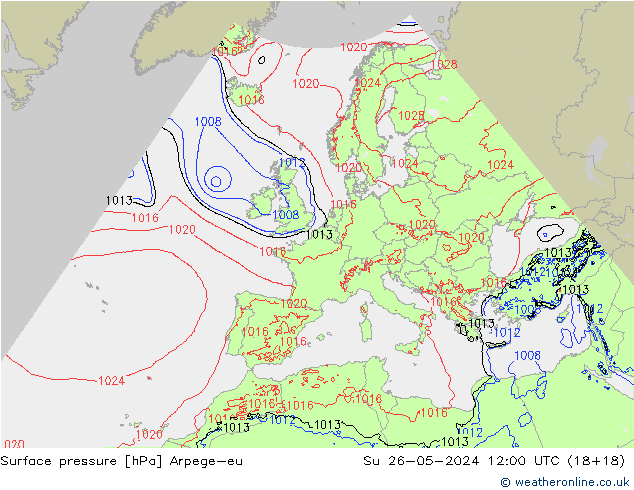 ciśnienie Arpege-eu nie. 26.05.2024 12 UTC