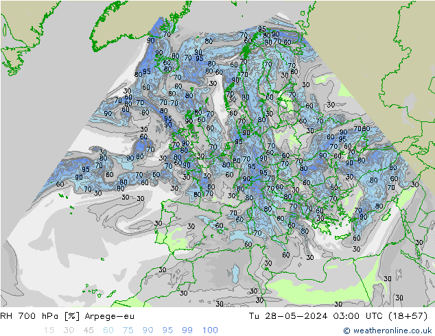 700 hPa Nispi Nem Arpege-eu Sa 28.05.2024 03 UTC