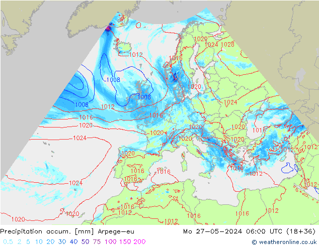 Nied. akkumuliert Arpege-eu Mo 27.05.2024 06 UTC