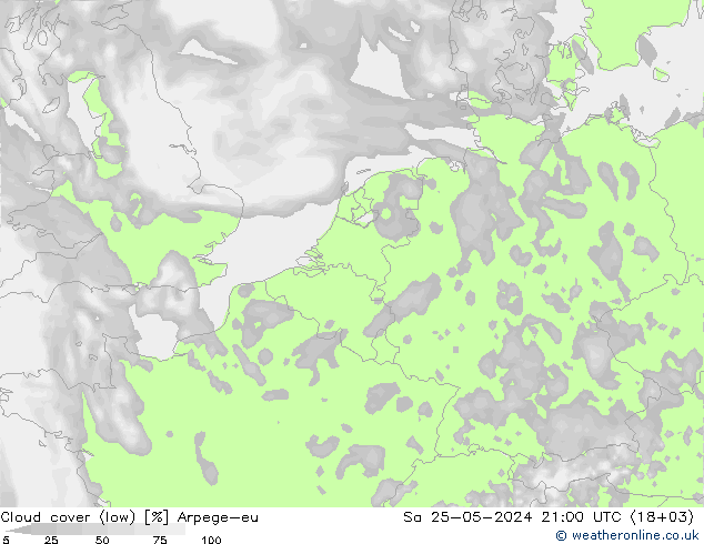 Wolken (tief) Arpege-eu Sa 25.05.2024 21 UTC