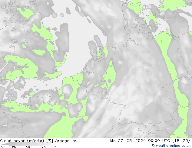 облака (средний) Arpege-eu пн 27.05.2024 00 UTC