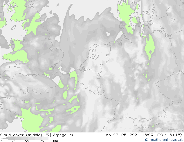 zachmurzenie (środk.) Arpege-eu pon. 27.05.2024 18 UTC