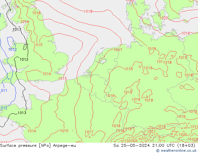 pression de l'air Arpege-eu sam 25.05.2024 21 UTC