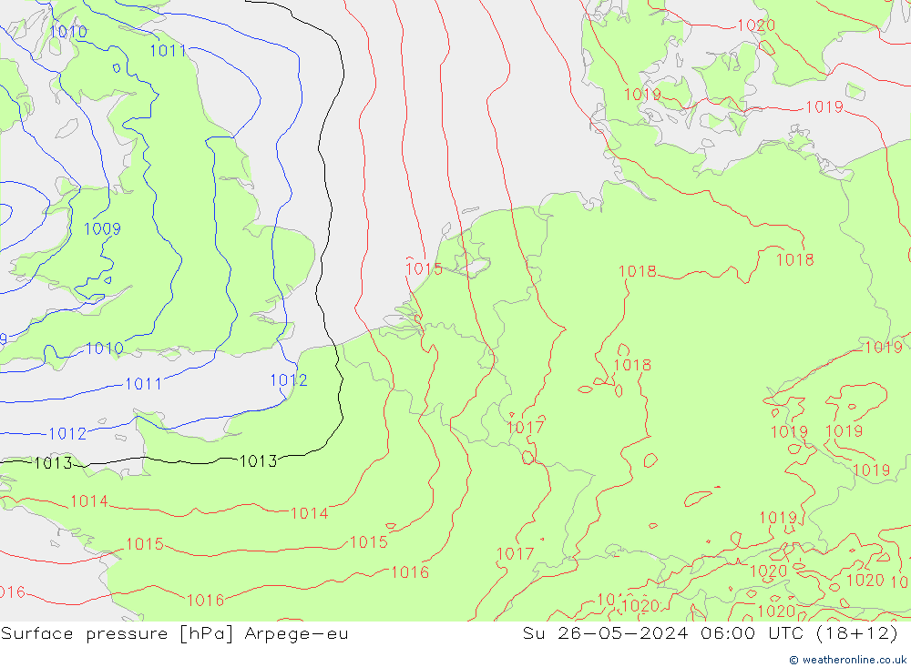 Bodendruck Arpege-eu So 26.05.2024 06 UTC