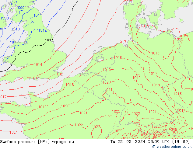 pression de l'air Arpege-eu mar 28.05.2024 06 UTC