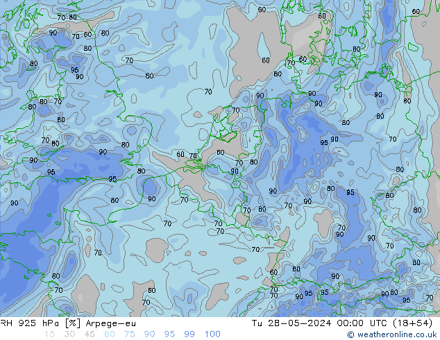 RV 925 hPa Arpege-eu di 28.05.2024 00 UTC