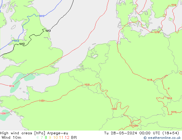 Windvelden Arpege-eu di 28.05.2024 00 UTC