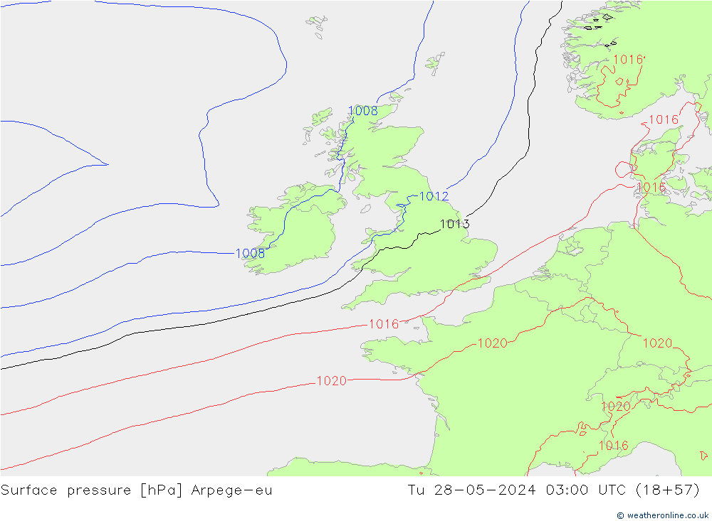 pression de l'air Arpege-eu mar 28.05.2024 03 UTC