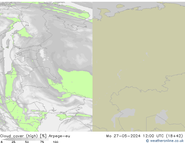 Bulutlar (yüksek) Arpege-eu Pzt 27.05.2024 12 UTC