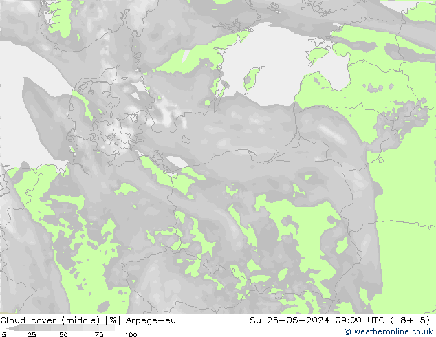 oblačnosti uprostřed Arpege-eu Ne 26.05.2024 09 UTC