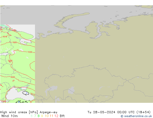 Izotacha Arpege-eu wto. 28.05.2024 00 UTC