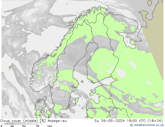 Nubi medie Arpege-eu dom 26.05.2024 18 UTC