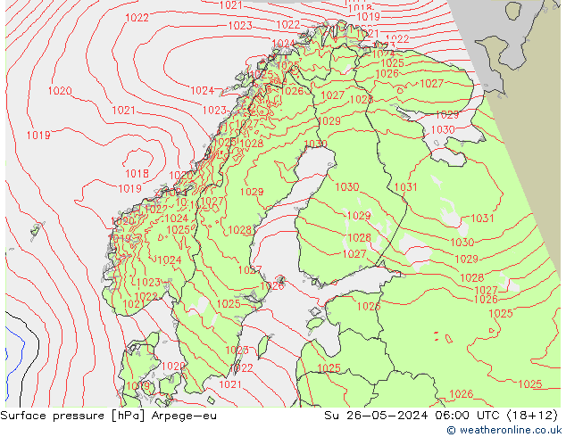 Bodendruck Arpege-eu So 26.05.2024 06 UTC