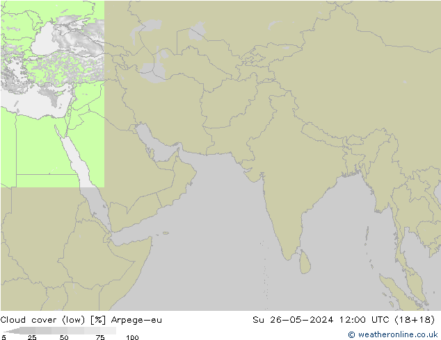 zachmurzenie (niskie) Arpege-eu nie. 26.05.2024 12 UTC