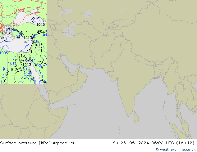 地面气压 Arpege-eu 星期日 26.05.2024 06 UTC