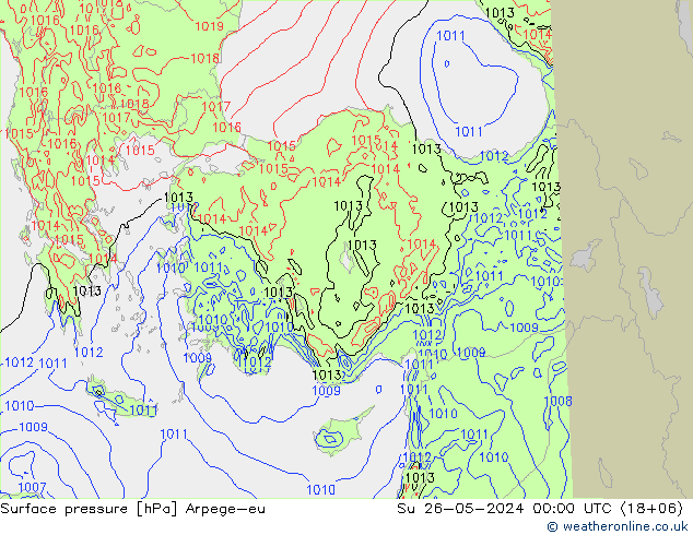 pressão do solo Arpege-eu Dom 26.05.2024 00 UTC