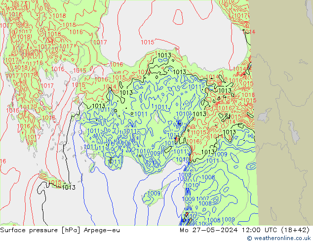 ciśnienie Arpege-eu pon. 27.05.2024 12 UTC