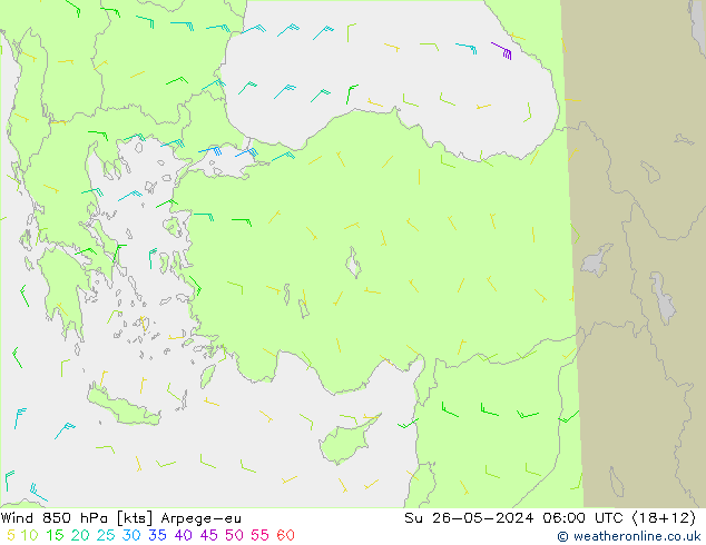  850 hPa Arpege-eu  26.05.2024 06 UTC