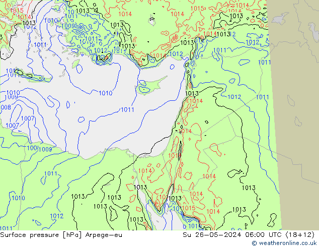 pressão do solo Arpege-eu Dom 26.05.2024 06 UTC