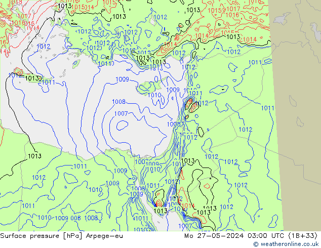 Yer basıncı Arpege-eu Pzt 27.05.2024 03 UTC