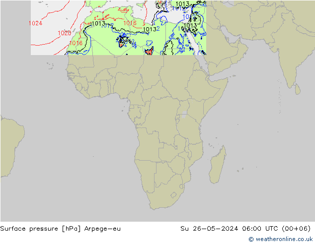 pression de l'air Arpege-eu dim 26.05.2024 06 UTC