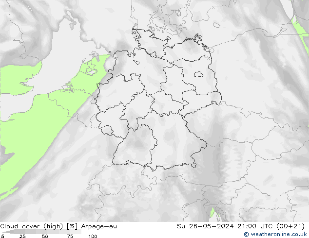 vysoký oblak Arpege-eu Ne 26.05.2024 21 UTC
