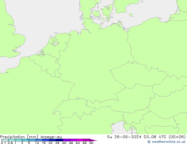 Precipitación Arpege-eu dom 26.05.2024 06 UTC