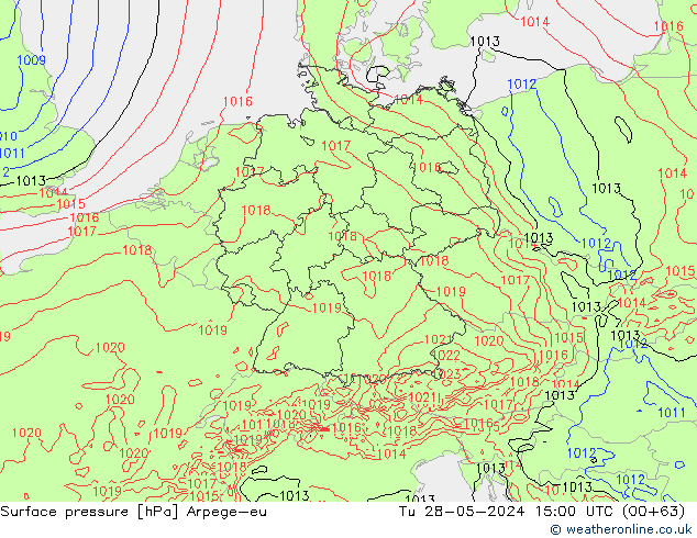 pressão do solo Arpege-eu Ter 28.05.2024 15 UTC