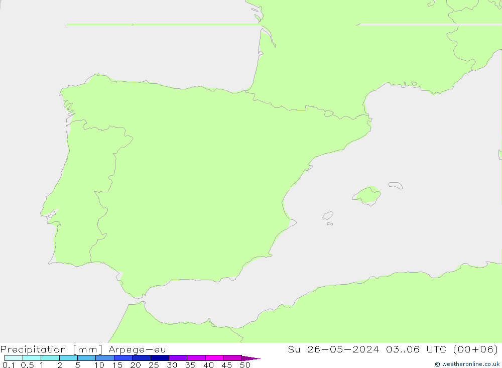 Neerslag Arpege-eu zo 26.05.2024 06 UTC