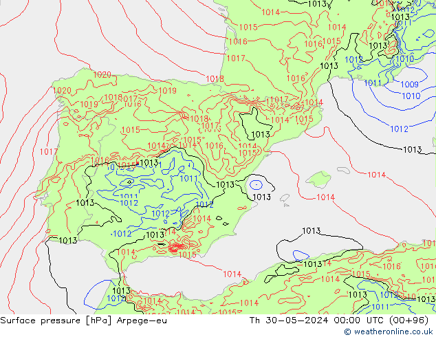 pression de l'air Arpege-eu jeu 30.05.2024 00 UTC