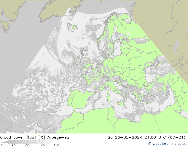 Wolken (tief) Arpege-eu So 26.05.2024 21 UTC