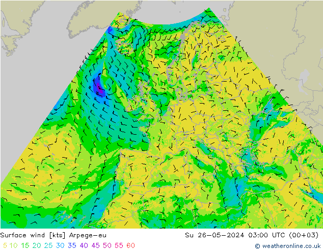 Bodenwind Arpege-eu So 26.05.2024 03 UTC