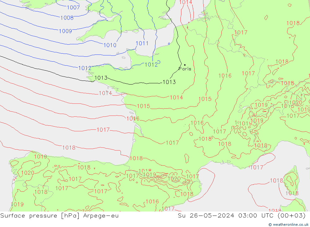 pression de l'air Arpege-eu dim 26.05.2024 03 UTC