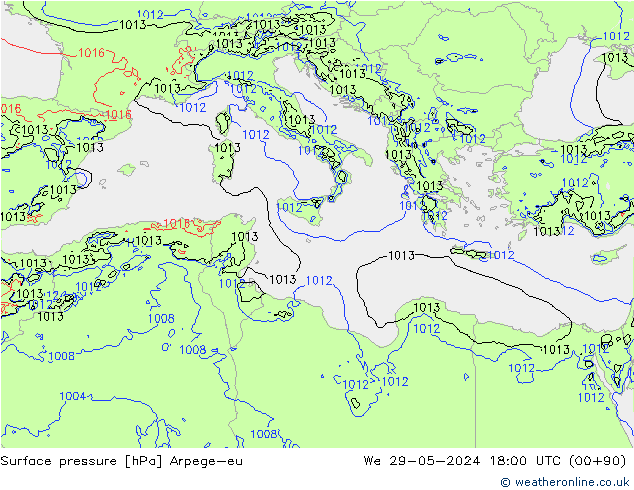 ciśnienie Arpege-eu śro. 29.05.2024 18 UTC