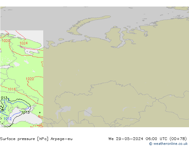 Yer basıncı Arpege-eu Çar 29.05.2024 06 UTC