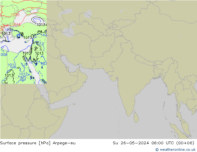 Surface pressure Arpege-eu Su 26.05.2024 06 UTC