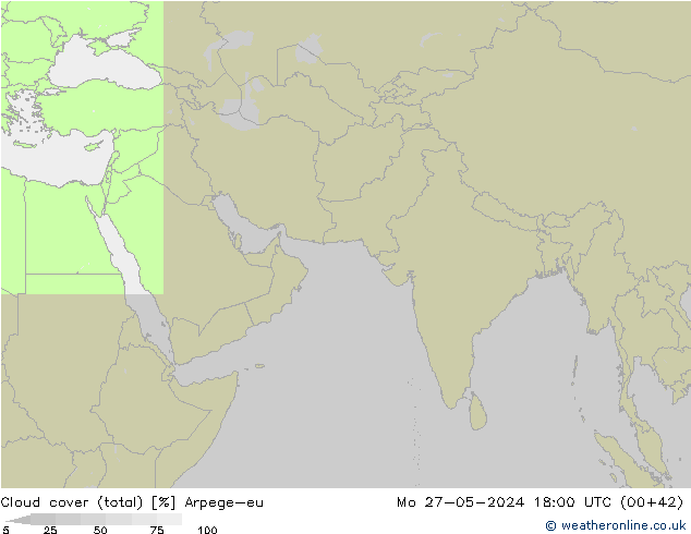 zachmurzenie (suma) Arpege-eu pon. 27.05.2024 18 UTC