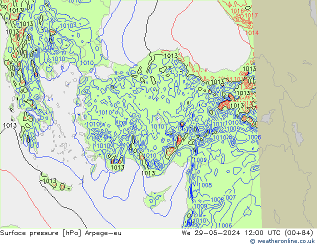 Luchtdruk (Grond) Arpege-eu wo 29.05.2024 12 UTC