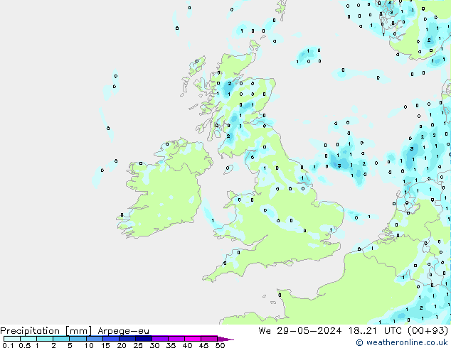 Yağış Arpege-eu Çar 29.05.2024 21 UTC