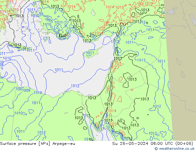 Luchtdruk (Grond) Arpege-eu zo 26.05.2024 06 UTC