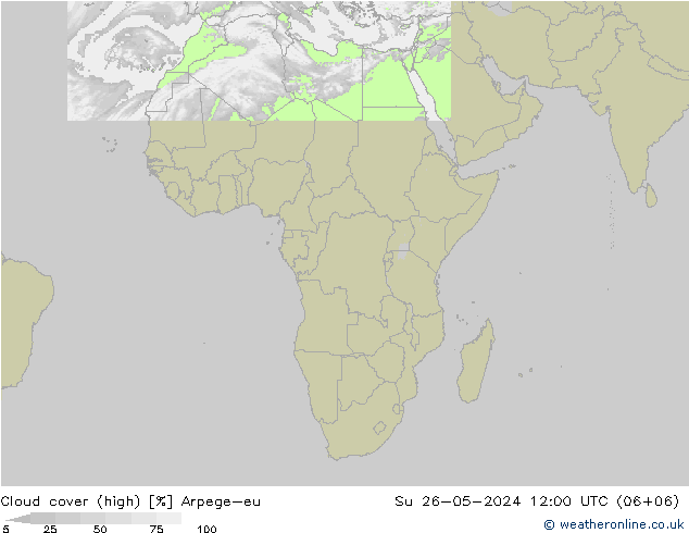 Wolken (hohe) Arpege-eu So 26.05.2024 12 UTC
