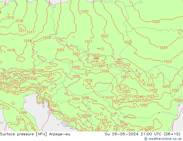 pression de l'air Arpege-eu dim 26.05.2024 21 UTC