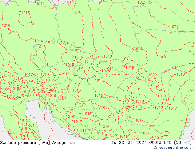 Yer basıncı Arpege-eu Sa 28.05.2024 00 UTC