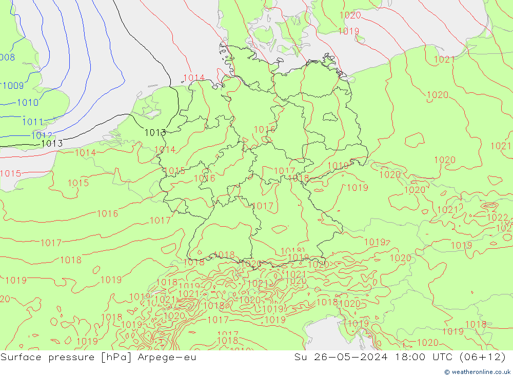 Bodendruck Arpege-eu So 26.05.2024 18 UTC