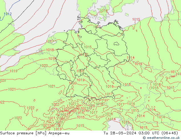 Luchtdruk (Grond) Arpege-eu di 28.05.2024 03 UTC