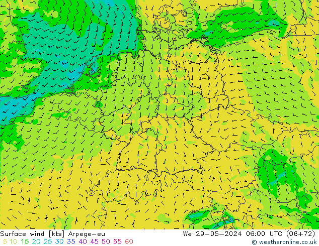  10 m Arpege-eu  29.05.2024 06 UTC