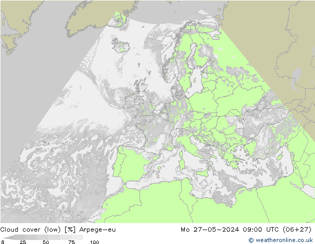 Bulutlar (düşük) Arpege-eu Pzt 27.05.2024 09 UTC