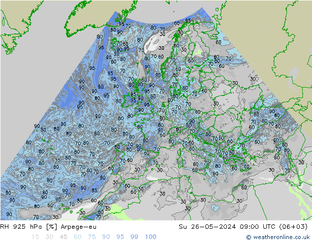 RV 925 hPa Arpege-eu zo 26.05.2024 09 UTC